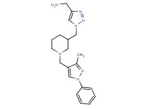 {[1-({1-[(3-methyl-1-phenyl-1H-pyrazol-4-yl)methyl]-3-piperidinyl}methyl)-1H-1,2,3-triazol-4-yl]methyl}amine bis(trifluoroacetate)