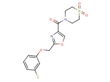 4-({2-[(3-fluorophenoxy)methyl]-1,3-oxazol-4-yl}carbonyl)thiomorpholine 1,1-dioxide