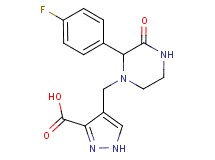 4-{[2-(4-fluorophenyl)-3-oxopiperazin-1-yl]methyl}-1H-pyrazole-3-carboxylic acid