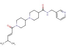 1'-[(2E)-4-methyl-2-pentenoyl]-N-(3-pyridinylmethyl)-1,4'-bipiperidine-4-carboxamide