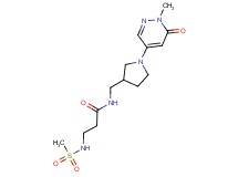 N~1~-{[1-(1-methyl-6-oxo-1,6-dihydro-4-pyridazinyl)-3-pyrrolidinyl]methyl}-N~3~-(methylsulfonyl)-beta-alaninamide