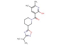 3-{[3-(3-isopropyl-1,2,4-oxadiazol-5-yl)-1-piperidinyl]carbonyl}-5,6-dimethyl-2-pyridinol