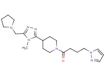 4-[4-methyl-5-(pyrrolidin-1-ylmethyl)-4H-1,2,4-triazol-3-yl]-1-[4-(1H-pyrazol-1-yl)butanoyl]piperidine