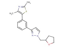 2,4-dimethyl-5-{3-[1-(tetrahydro-2-furanylmethyl)-1H-pyrazol-3-yl]phenyl}-1,3-thiazole