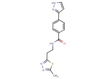 N-[2-(5-methyl-1,3,4-thiadiazol-2-yl)ethyl]-4-(1H-pyrazol-3-yl)benzamide