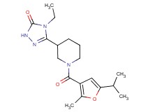 4-ethyl-5-[1-(5-isopropyl-2-methyl-3-furoyl)piperidin-3-yl]-2,4-dihydro-3H-1,2,4-triazol-3-one