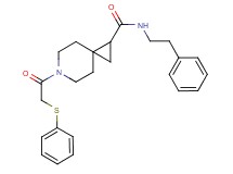 N-(2-phenylethyl)-6-[(phenylthio)acetyl]-6-azaspiro[2.5]octane-1-carboxamide