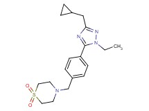 4-{4-[3-(cyclopropylmethyl)-1-ethyl-1H-1,2,4-triazol-5-yl]benzyl}thiomorpholine 1,1-dioxide