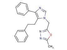 2-methyl-5-{[4-phenyl-5-(2-phenylethyl)-1H-imidazol-1-yl]methyl}-1,3,4-oxadiazole