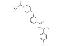3-{[1-(cyclopropylcarbonyl)-4-piperidinyl]oxy}-N-[1-(4-fluorophenyl)ethyl]benzamide