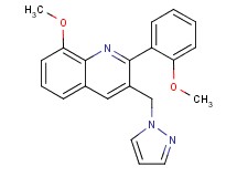 8-methoxy-2-(2-methoxyphenyl)-3-(1H-pyrazol-1-ylmethyl)quinoline