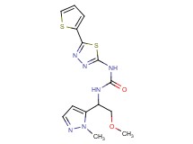 N-[2-methoxy-1-(1-methyl-1H-pyrazol-5-yl)ethyl]-N'-[5-(2-thienyl)-1,3,4-thiadiazol-2-yl]urea
