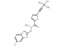N-[(5-chloro-1H-benzimidazol-2-yl)methyl]-5-(3-hydroxy-3-methylbut-1-yn-1-yl)-N-methyl-2-furamide