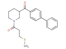 4-biphenylyl{1-[3-(methylthio)propanoyl]-3-piperidinyl}methanone