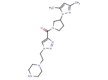 1-[2-(4-{[3-(3,5-dimethyl-1H-pyrazol-1-yl)pyrrolidin-1-yl]carbonyl}-1H-1,2,3-triazol-1-yl)ethyl]piperazine