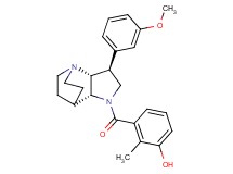 3-{[(2R*,3S*,6R*)-3-(3-methoxyphenyl)-1,5-diazatricyclo[5.2.2.0~2,6~]undec-5-yl]carbonyl}-2-methylphenol