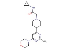N-cyclopropyl-2-{4-[2-methyl-6-(4-morpholinyl)-4-pyrimidinyl]-1-piperidinyl}acetamide