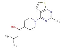 3-methyl-1-[1-(2-methylthieno[2,3-d]pyrimidin-4-yl)piperidin-4-yl]butan-1-ol