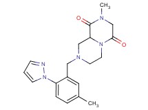 2-methyl-8-[5-methyl-2-(1H-pyrazol-1-yl)benzyl]tetrahydro-2H-pyrazino[1,2-a]pyrazine-1,4(3H,6H)-dione