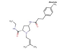 (4S)-N-ethyl-1-(3-methylbut-2-en-1-yl)-4-{[3-(4-methylphenyl)propanoyl]amino}-L-prolinamide