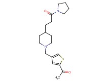 1-[4-({4-[3-oxo-3-(1-pyrrolidinyl)propyl]-1-piperidinyl}methyl)-2-thienyl]ethanone