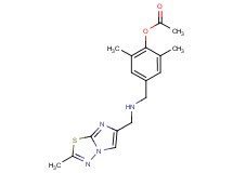 2,6-dimethyl-4-({[(2-methylimidazo[2,1-b][1,3,4]thiadiazol-6-yl)methyl]amino}methyl)phenyl acetate