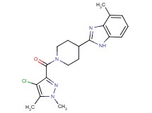 2-{1-[(4-chloro-1,5-dimethyl-1H-pyrazol-3-yl)carbonyl]-4-piperidinyl}-4-methyl-1H-benzimidazole