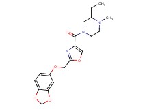 4-({2-[(1,3-benzodioxol-5-yloxy)methyl]-1,3-oxazol-4-yl}carbonyl)-2-ethyl-1-methylpiperazine