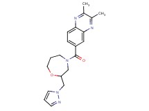 2,3-dimethyl-6-{[2-(1H-pyrazol-1-ylmethyl)-1,4-oxazepan-4-yl]carbonyl}quinoxaline