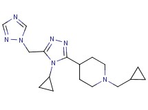 1-(cyclopropylmethyl)-4-[4-cyclopropyl-5-(1H-1,2,4-triazol-1-ylmethyl)-4H-1,2,4-triazol-3-yl]piperidine