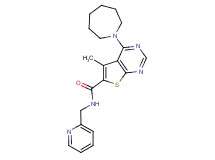 4-(1-azepanyl)-5-methyl-N-(2-pyridinylmethyl)thieno[2,3-d]pyrimidine-6-carboxamide