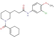 N-(3-chloro-4-methoxyphenyl)-3-[1-(1-cyclohexen-1-ylcarbonyl)-3-piperidinyl]propanamide