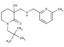 1-(2,2-dimethylpropyl)-3-hydroxy-3-({[(6-methyl-2-pyridinyl)methyl]amino}methyl)-2-piperidinone