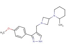 1-(1-{[3-(4-methoxyphenyl)-1H-pyrazol-4-yl]methyl}-3-azetidinyl)-2-methylpiperidine