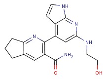 2-{6-[(2-hydroxyethyl)amino]-1H-pyrrolo[2,3-b]pyridin-4-yl}-6,7-dihydro-5H-cyclopenta[b]pyridine-3-carboxamide