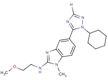 5-(1-cyclohexyl-1H-1,2,4-triazol-5-yl)-N-(2-methoxyethyl)-1-methyl-1H-benzimidazol-2-amine