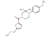 1-(4-methoxyphenyl)-2,2-dimethyl-4-{5-[(methylthio)methyl]-2-furoyl}piperazine