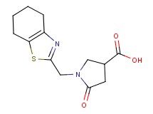5-oxo-1-(4,5,6,7-tetrahydro-1,3-benzothiazol-2-ylmethyl)pyrrolidine-3-carboxylic acid