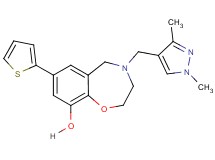 4-[(1,3-dimethyl-1H-pyrazol-4-yl)methyl]-7-(2-thienyl)-2,3,4,5-tetrahydro-1,4-benzoxazepin-9-ol