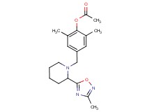 2,6-dimethyl-4-{[2-(3-methyl-1,2,4-oxadiazol-5-yl)piperidin-1-yl]methyl}phenyl acetate