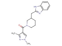2-({1-[(1,3-dimethyl-1H-pyrazol-4-yl)carbonyl]-3-piperidinyl}methyl)-1H-benzimidazole