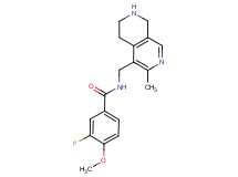 3-fluoro-4-methoxy-N-[(3-methyl-5,6,7,8-tetrahydro-2,7-naphthyridin-4-yl)methyl]benzamide
