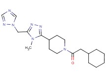 1-(cyclohexylacetyl)-4-[4-methyl-5-(1H-1,2,4-triazol-1-ylmethyl)-4H-1,2,4-triazol-3-yl]piperidine