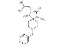 3-isobutyl-1-methyl-8-(4-pyridinylmethyl)-1,3,8-triazaspiro[4.5]decane-2,4-dione