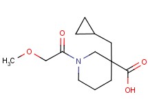 3-(cyclopropylmethyl)-1-(methoxyacetyl)-3-piperidinecarboxylic acid