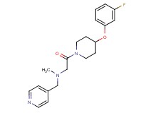 2-[4-(3-fluorophenoxy)-1-piperidinyl]-N-methyl-2-oxo-N-(4-pyridinylmethyl)ethanamine