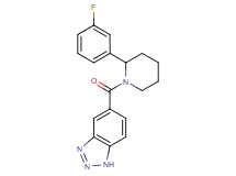 5-{[2-(3-fluorophenyl)-1-piperidinyl]carbonyl}-1H-1,2,3-benzotriazole