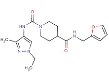 N~1~-(1-ethyl-3-methyl-1H-pyrazol-4-yl)-N~4~-(2-furylmethyl)piperidine-1,4-dicarboxamide