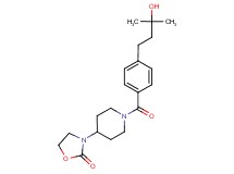 3-{1-[4-(3-hydroxy-3-methylbutyl)benzoyl]-4-piperidinyl}-1,3-oxazolidin-2-one