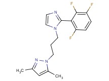 3,5-dimethyl-1-{3-[2-(2,3,6-trifluorophenyl)-1H-imidazol-1-yl]propyl}-1H-pyrazole